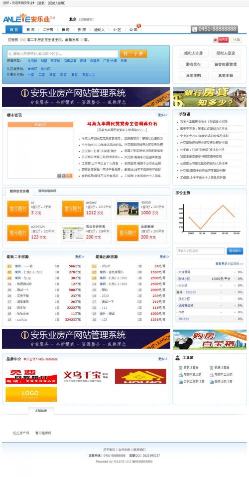 某知名房產cms系統破解版(新增房源預約和門戶頻道)