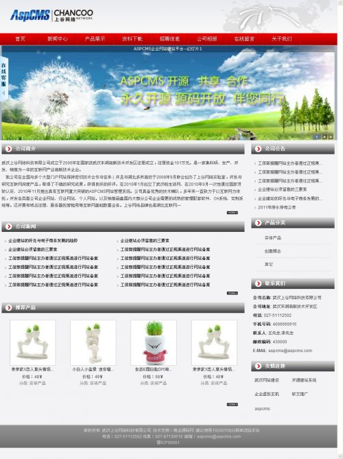 企業網站建設系統VIP紅色通用風格(ASP+ACCESS)