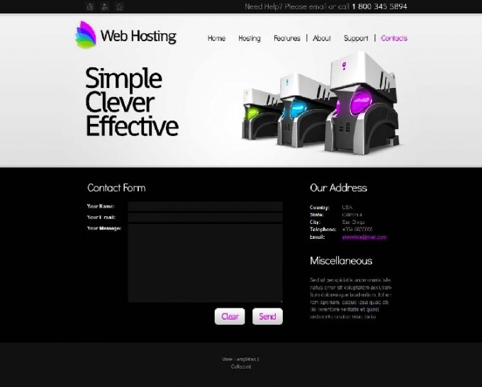 html5模板 div+css3網站虛擬主機IT科技整站模板網頁模板