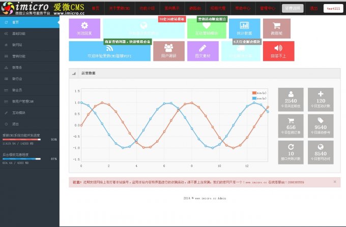 愛微CMSv4.0 微信平臺源碼 風格類似蘇e互動微信源碼