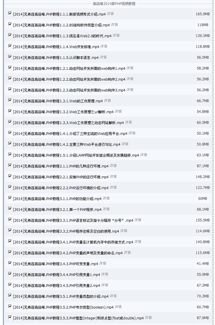 2014年LAMP兄弟連特級PHP視頻教程最新更新 50G大集合