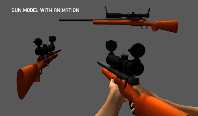 unity3d游戲源碼 高級(jí)狙擊手射擊源碼 Advance Sniper Starter Ki