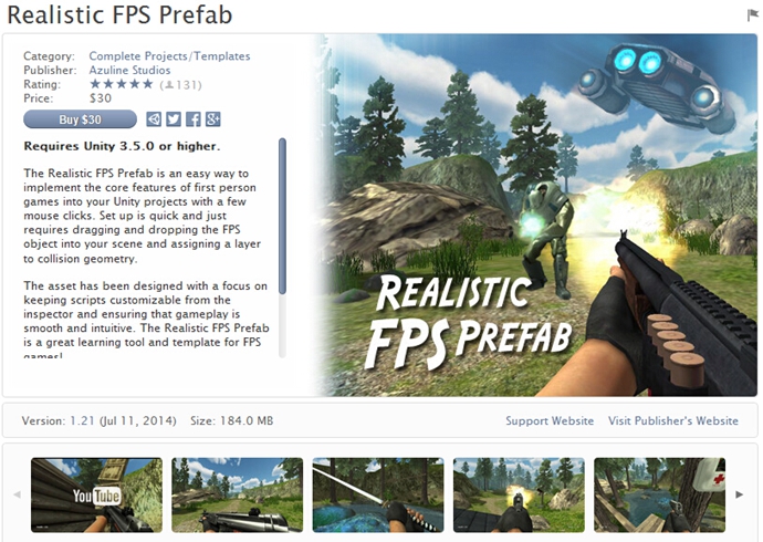 unity3d游戲源碼 射擊類似cs開發包 Realistic FPS Prefab