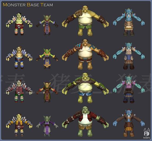 unity3d游戲人物模型 精靈族怪物帶動作 Monster BaseTeam v1.2