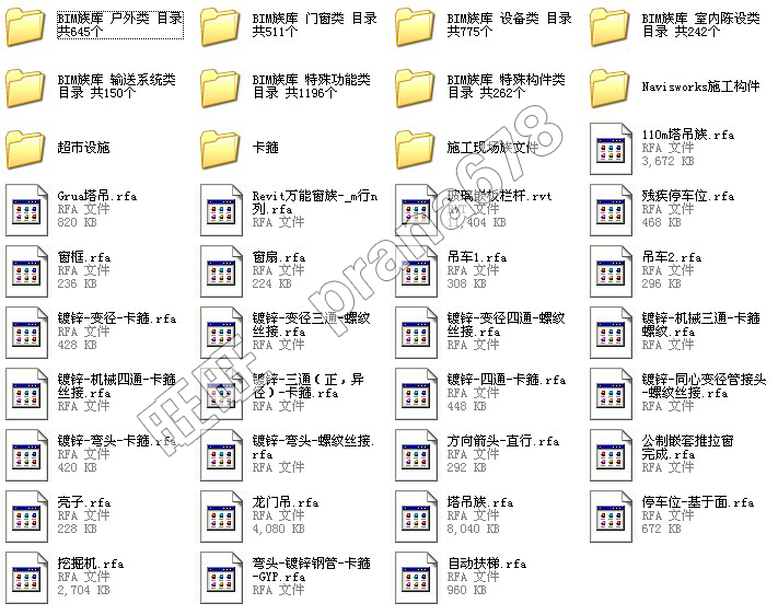 Revit族庫大全BIM建筑鋼結(jié)構(gòu)室內(nèi)水電暖族施工現(xiàn)場大全機電土建族教程全集