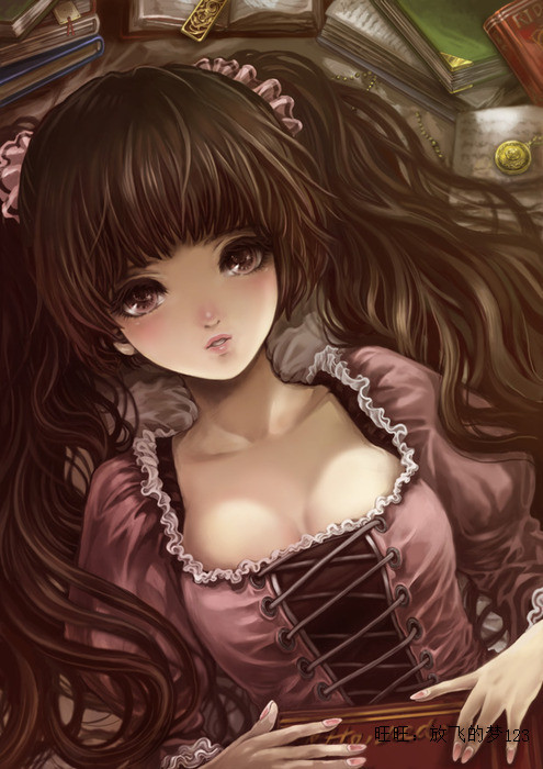 繪畫臨摹素材 人物線稿手稿素描線條稿插畫圖集 彩色漫畫效果圖