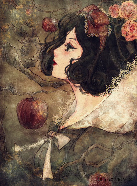 繪畫臨摹素材 人物線稿手稿素描線條稿插畫圖集 彩色漫畫效果圖