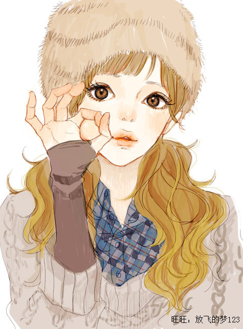 繪畫臨摹素材 人物線稿手稿素描線條稿插畫圖集 彩色漫畫效果圖