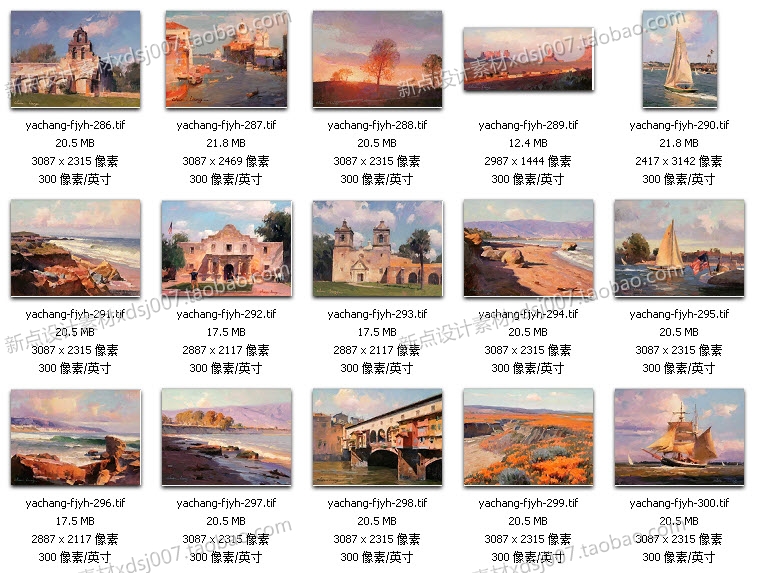 近現代油畫風景高清油畫圖片臨摹噴繪大圖裝飾畫無框畫素材圖庫