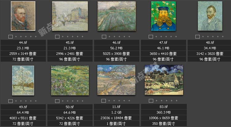 油畫合集 梵高作品集229幅 超高清圖片精品大圖設計素材圖庫