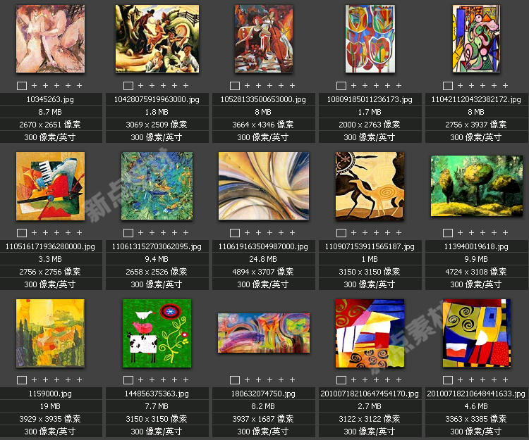 抽象油畫圖片 丙烯裝飾畫高清圖 設計參考繪畫創作臨摹素材