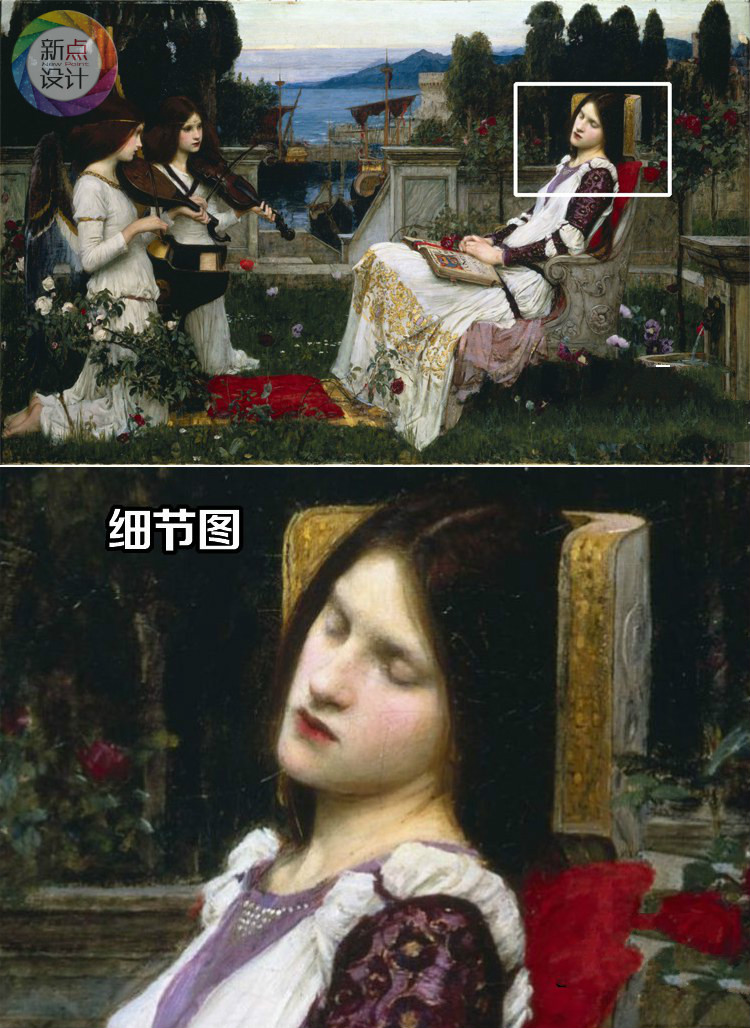 沃特豪斯高清油畫圖片素材臨摹噴繪大圖作品裝飾畫無框畫素材圖庫