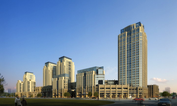 最新水晶石后期素材PSD分層園林景觀后期配景建筑效果圖