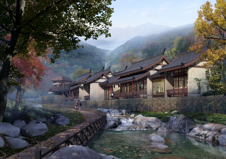 最新水晶石后期素材PSD分層園林景觀后期配景建筑效果圖