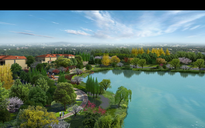 最新水晶石后期素材PSD分層園林景觀后期配景建筑效果圖