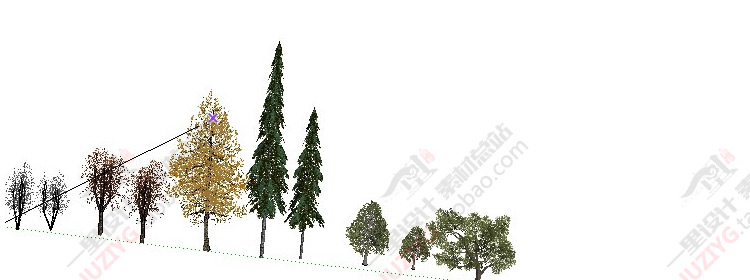 草圖大師SU園林景觀人植物手繪平面sketchup組件/模型庫2D/3D素材