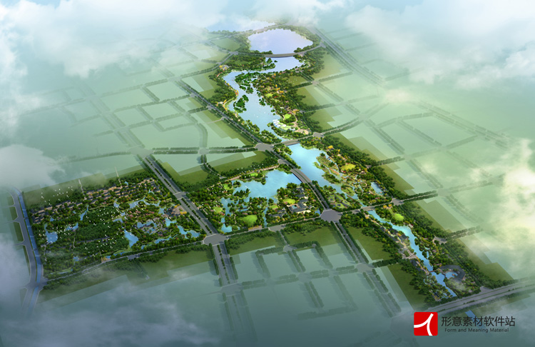 最新園林景觀PS效果圖PSD后期素材/公園/廣場/建筑/配景
