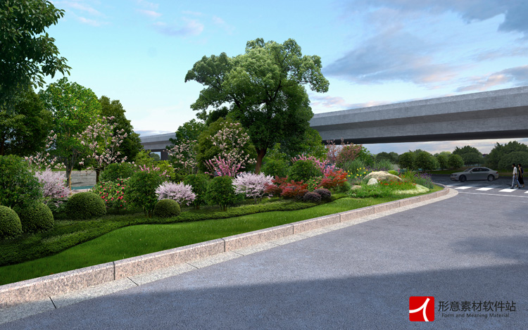 最新園林景觀PS效果圖PSD后期素材/公園/廣場/建筑/配景