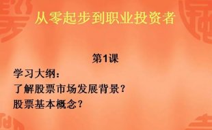 股市贏家精講專題 從零起步到職業投資者 主講:把手