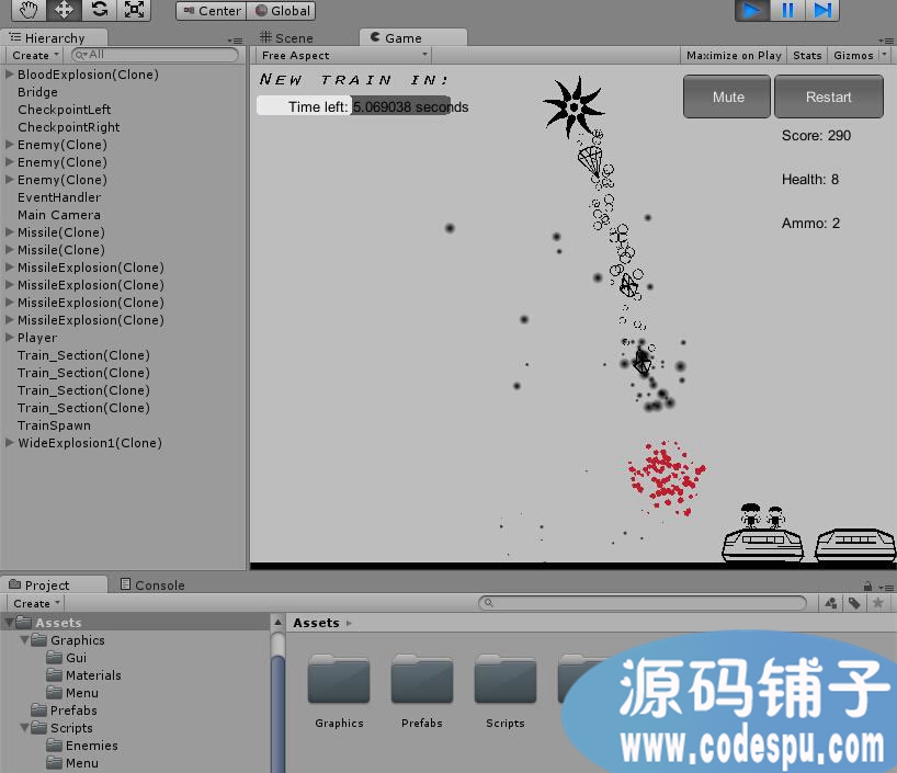 unity游戲源碼 導彈射擊游戲源碼Subway Gun