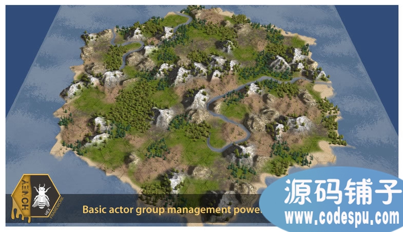 unity游戲源碼 六角蜂巢網格地形地圖項目框架源碼