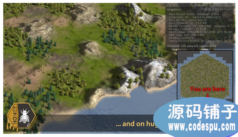 unity游戲源碼 六角蜂巢網格地形地圖項目框架源碼