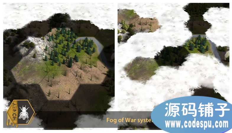 unity游戲源碼 六角蜂巢網格地形地圖項目框架源碼