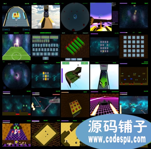 35個unity游戲項目實例源碼(含運動類游戲)5個是完整項目