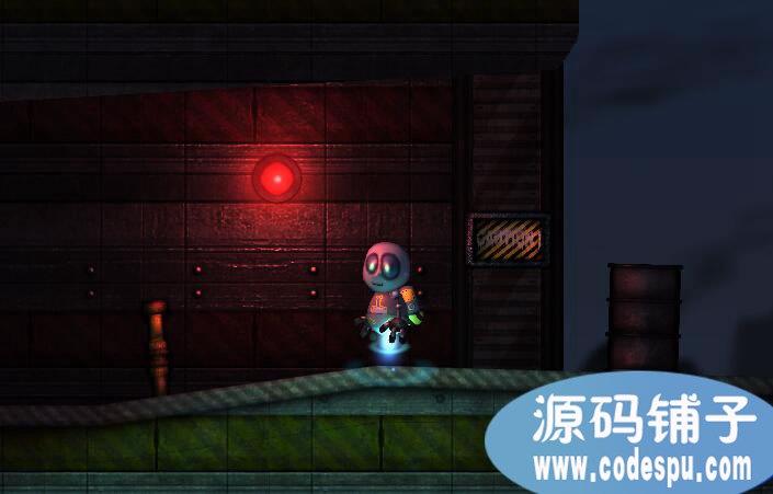 unity橫版機器人解謎冒險游戲源碼 鍵盤操作的游戲