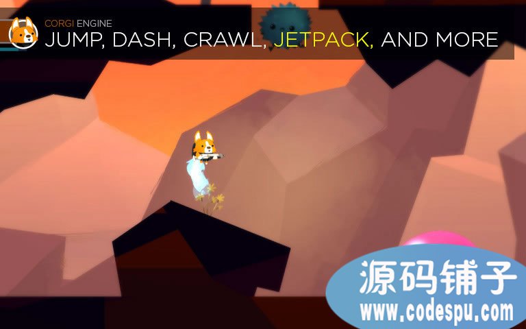 unity小狗橫版闖關(guān)冒險(xiǎn)游戲引擎源碼 完整的角色控制系統(tǒng)