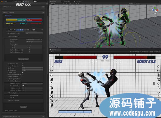 unity5街機格斗游戲源碼1.6 格斗游戲引擎項目工程