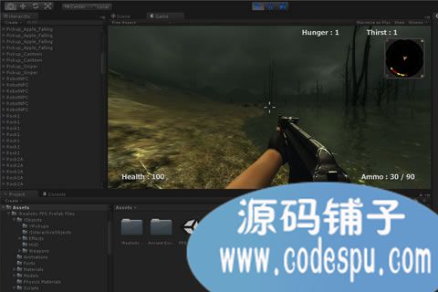 unity3d游戲源碼 FPS射擊游戲源碼
