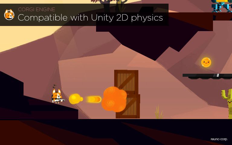 unity2D橫版卡通游戲引擎源碼 支持移動平臺