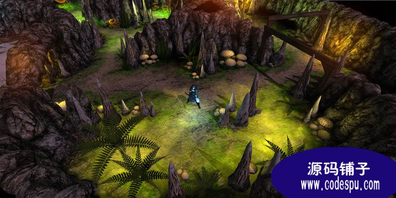 unity3d暗黑洞穴冒險游戲場景源碼Cave Adventure Kit