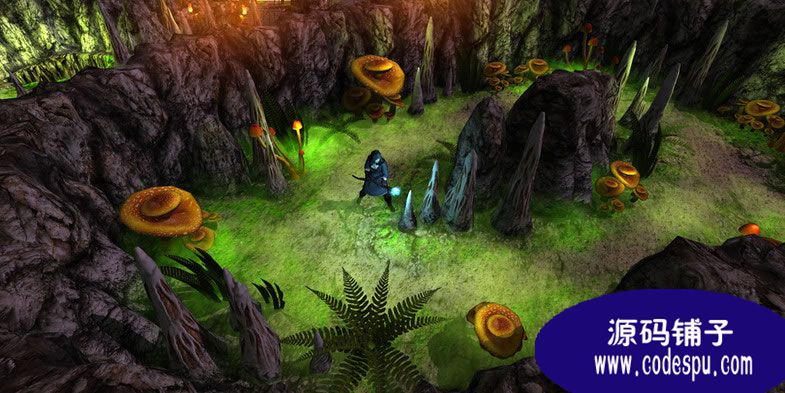unity3d暗黑洞穴冒險游戲場景源碼Cave Adventure Kit