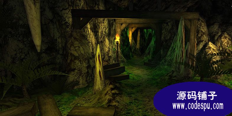 unity3d暗黑洞穴冒險游戲場景源碼Cave Adventure Kit