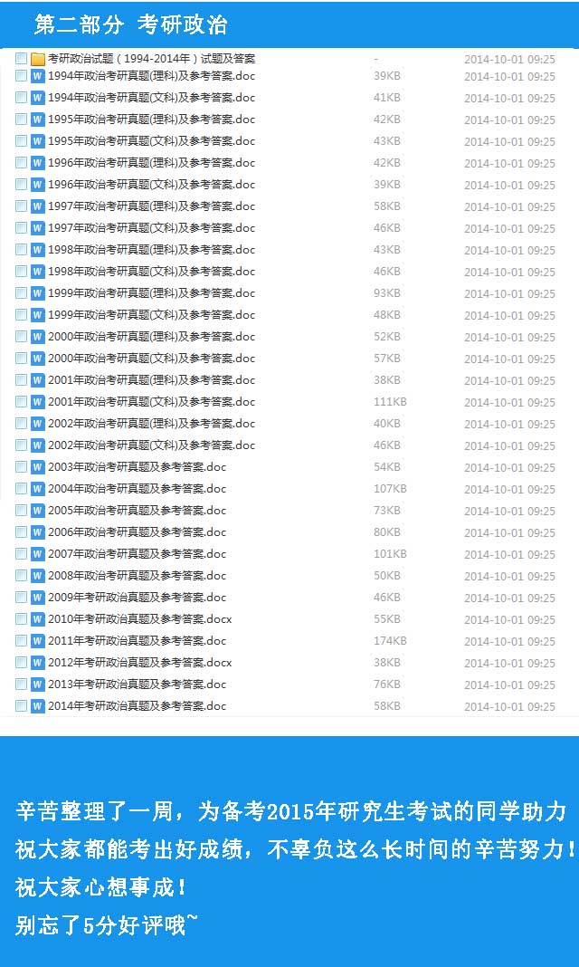 30年考研真題/1984-2014年英語和政治考研真題及解析/熬夜整理