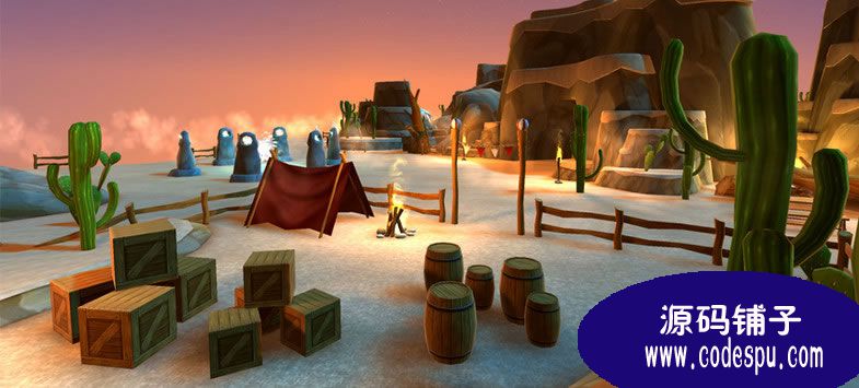 unity3D卡通場(chǎng)景 支持pc、mac和手機(jī)平臺(tái)