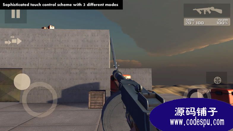 unity3D手機第一人稱射擊游戲源碼 支持iOS和Android