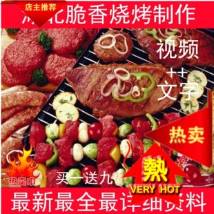 湖北脆香燒烤制作 配方+7DVD視頻教程 風味小吃 燒烤小吃制作技術