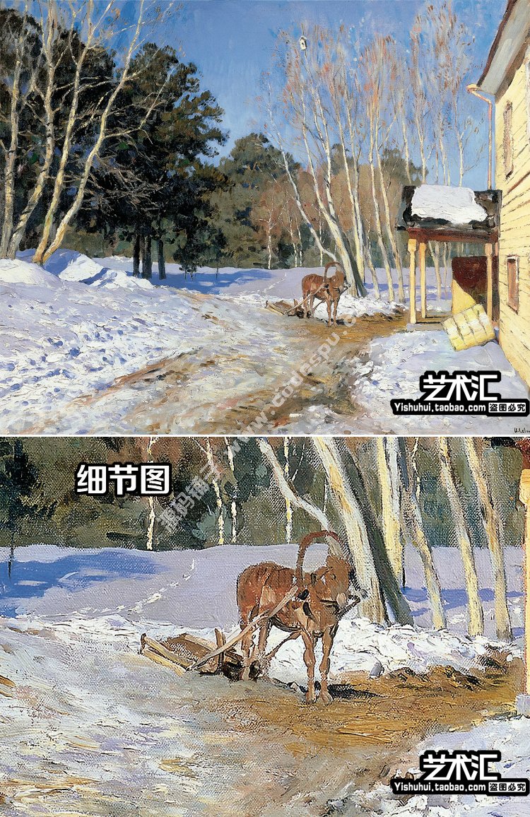 俄羅斯現實主義風景畫家★列維坦★作品油畫高清圖片臨摹裝飾素材