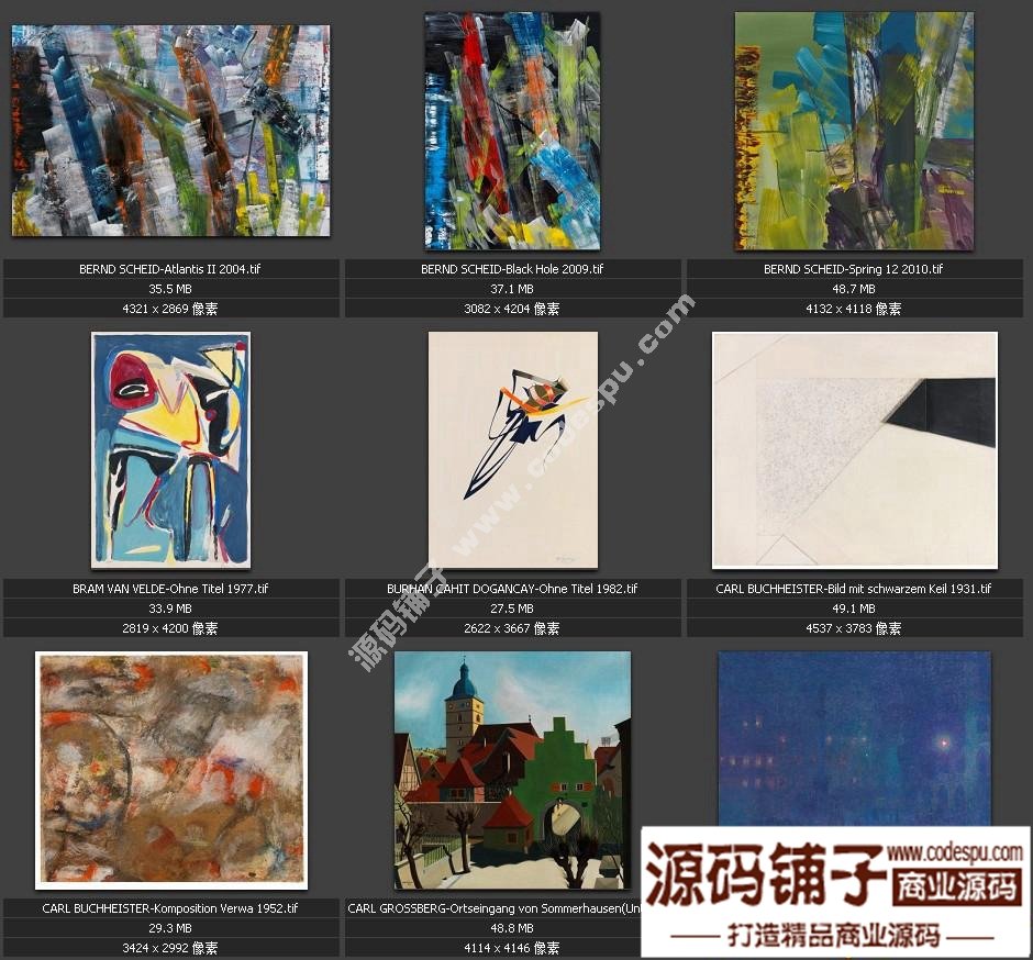 獨(dú)家素材 歐美頂尖藝術(shù)抽象繪畫最全高清圖集 微噴 裝飾畫專用