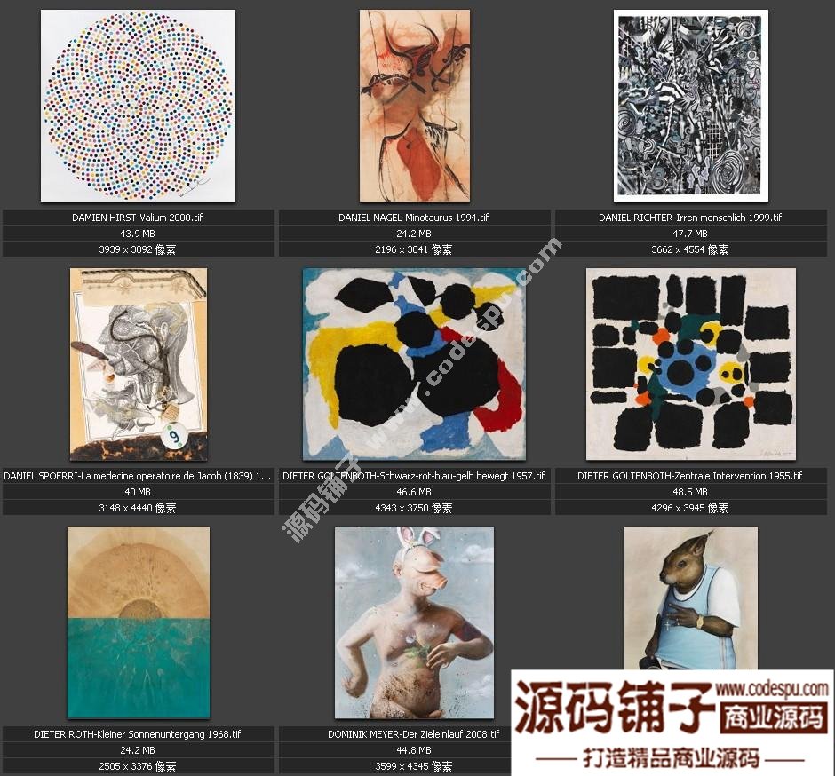 獨(dú)家素材 歐美頂尖藝術(shù)抽象繪畫最全高清圖集 微噴 裝飾畫專用