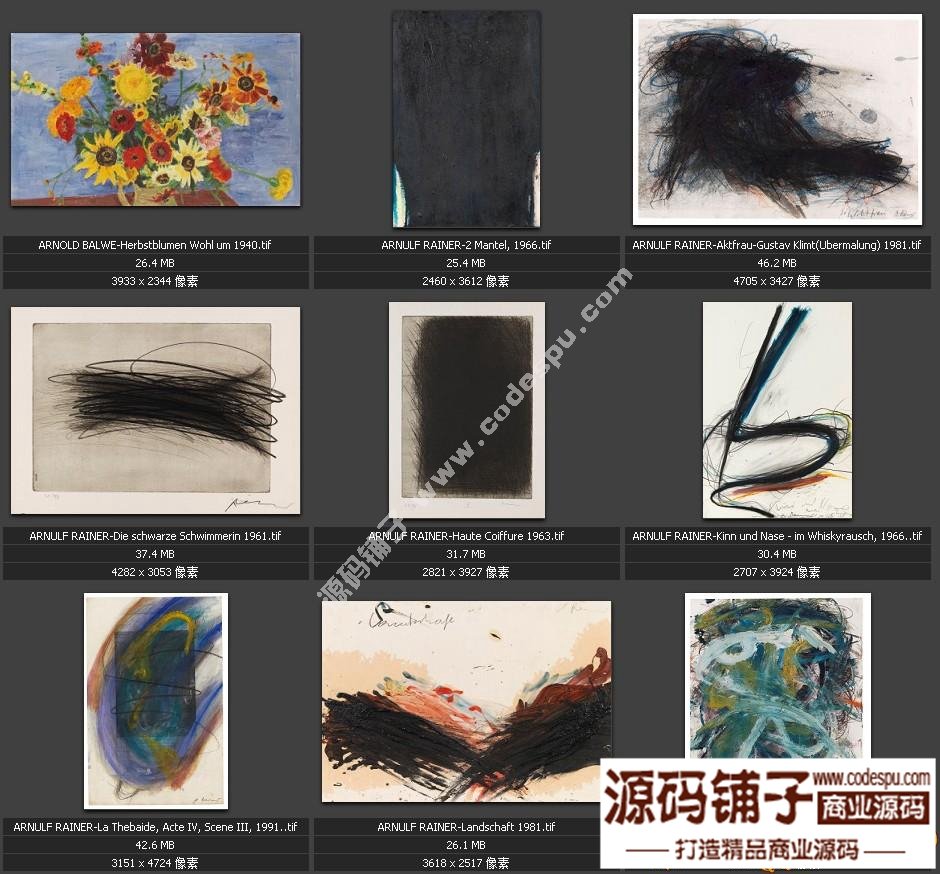 獨(dú)家素材 歐美頂尖藝術(shù)抽象繪畫最全高清圖集 微噴 裝飾畫專用