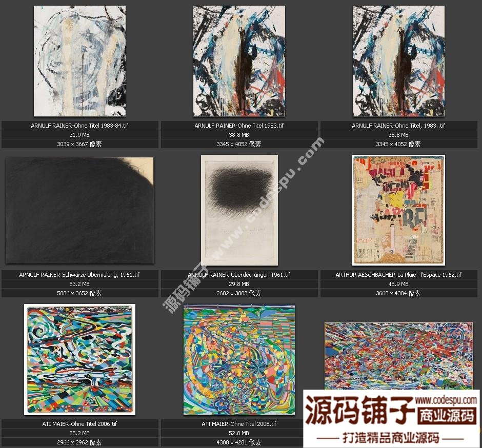 獨(dú)家素材 歐美頂尖藝術(shù)抽象繪畫最全高清圖集 微噴 裝飾畫專用