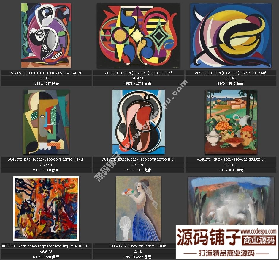 獨(dú)家素材 歐美頂尖藝術(shù)抽象繪畫最全高清圖集 微噴 裝飾畫專用
