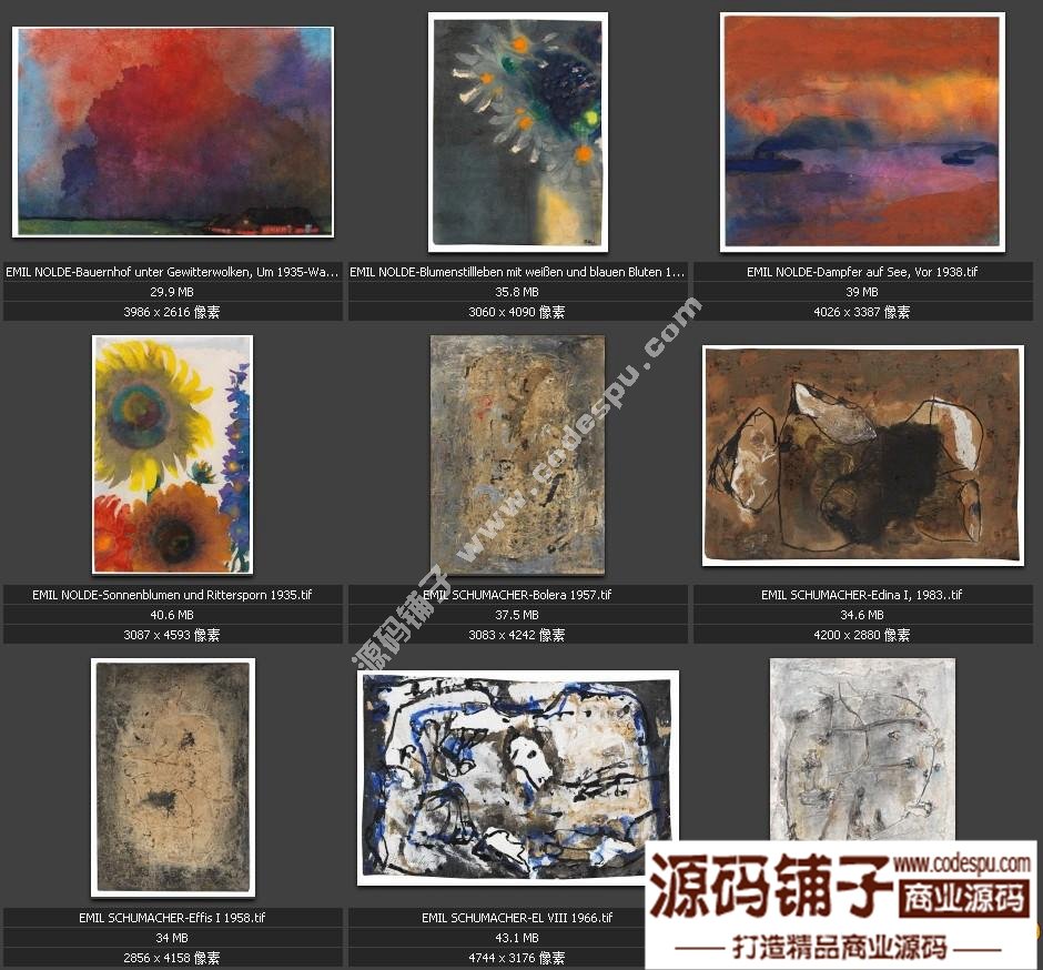 獨(dú)家素材 歐美頂尖藝術(shù)抽象繪畫最全高清圖集 微噴 裝飾畫專用