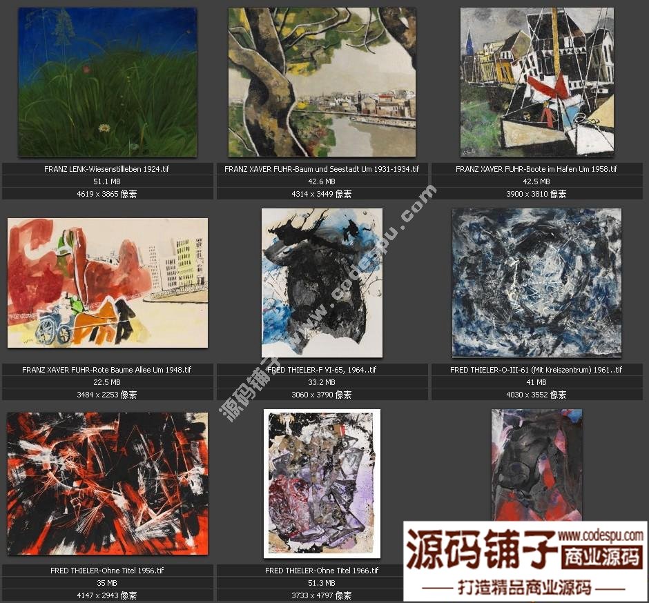 獨(dú)家素材 歐美頂尖藝術(shù)抽象繪畫最全高清圖集 微噴 裝飾畫專用