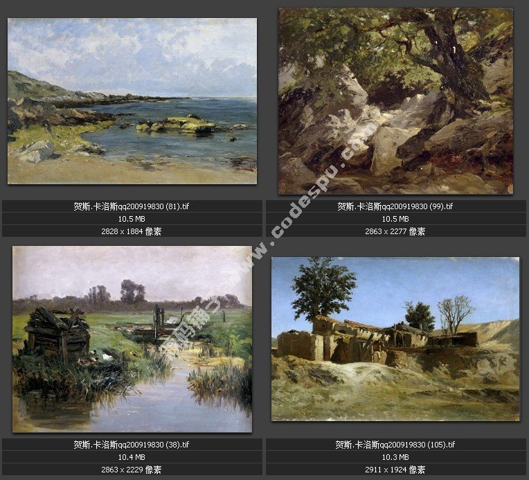 卡洛斯大師高清風景油畫素材高清油畫圖片繪畫臨摹大圖無框畫素材