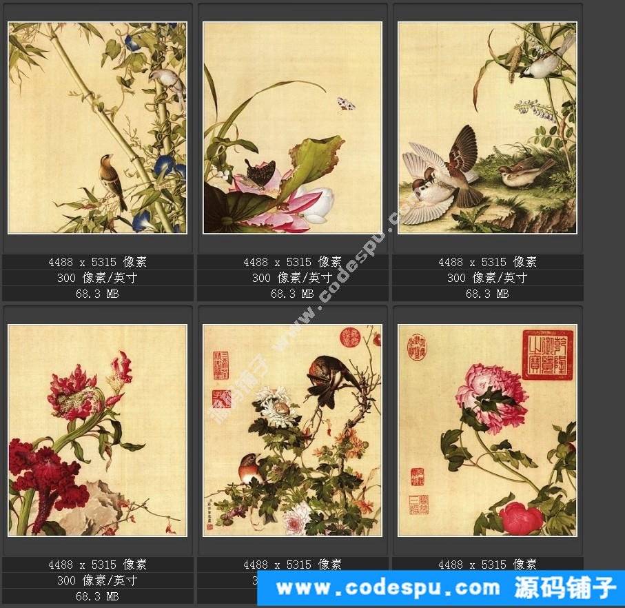 國畫高清電子版數(shù)據(jù)庫歷代名家作品輯郎世寧國畫高清作品集